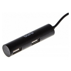 Разветвитель USB Buro BU HUB4 0 5R U2 4порт  черный