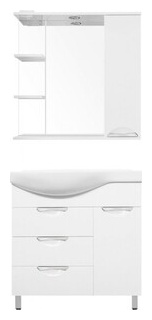 Мебель для ванной Style line Жасмин 82 правая  белая Коллекция Тип
