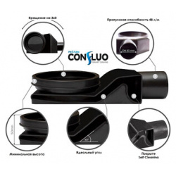 Душевой лоток Pestan Confluo Frameless Line 300 Black Glass (13701201) 13701201