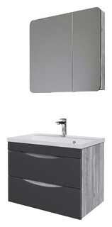 Мебель для ванной Grossman Талис 80х45 бетон пайн/графит 