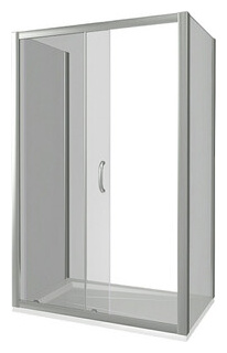 Душевой уголок Good Door Latte WTW+SP+SP 120х80 с поддоном  прозрачный хром матовый ЛА00009 + ЛА00012 ЛП00058