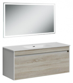 Мебель для ванной Sancos Smart 120 два ящика  дуб бардолино/белый