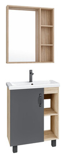 Мебель для ванной Grossman Флай 60х40 Фостер 60  серый/дуб сонома