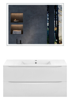 Мебель для ванной Vincea Mia 100х46 G White 