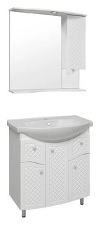 Мебель для ванной Runo Милано 76х45 белая 