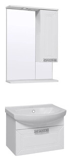 Мебель для ванной Runo Монро 55х44 подвесная  белая Коллекция Тип мебели