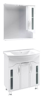 Мебель для ванной Runo Толедо 76х49 белая 