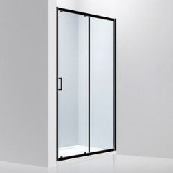 Душевая дверь Abber Schwarzer Diamant 140х190 прозрачная  черная (AG30140B) AG30140B