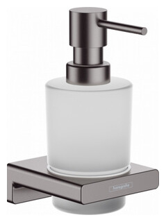 Дозатор для жидкого мыла Hansgrohe AddStoris 200 мл  шлифованный черный хром/матовое стекло (41745340) HG41745340
