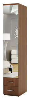 Шкаф для одежды с ящиками Шарм Дизайн Комфорт МШЯ 11 30х60 зеркалом  орех