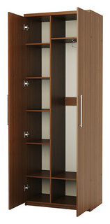 Шкаф комбинированный Шарм Дизайн Комфорт МК 22 110х45 с зеркалом  орех