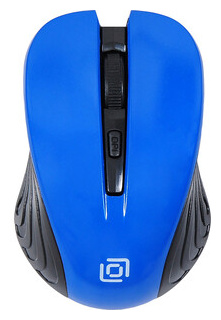 Мышь Oklick 545MW черный/синий оптическая (1600dpi) беспроводная USB для ноутбука (4but) (368630) 368630