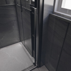 Душевая дверь Veconi Premium Trento PTD 30B 120х200 прозрачная  черная матовая (PTD30 B 120 01 C4) PTD30 C4