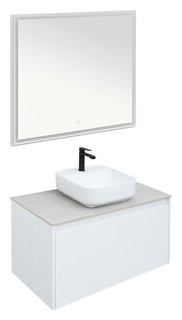 Мебель для ванной Aquanet Nova Lite 90 один ящик  белый глянец/серая Коллекция