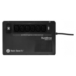 ИБП Systeme Electric Back Save BV 800 ВА  автоматическая регулировка напряжения 6 розеток С13 230 В 1 USB Type A BVSE800I