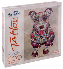 Пазл 500 эл  Собака Новая серия пазлов Tattoo коллекции «Арт терапия»