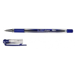 Ручка шариковая синяя "Glycer" 0 7 мм  резин грип пласт корпус колпачок Linc