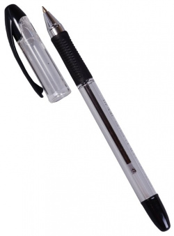 Ручка шариковая черная "SOFT GLIDER" 0 7мм 
