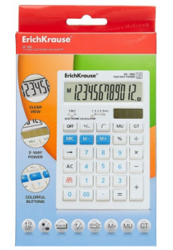 Калькулятор настольный 12 разрядов White CC 352  в коробке ErichKrause