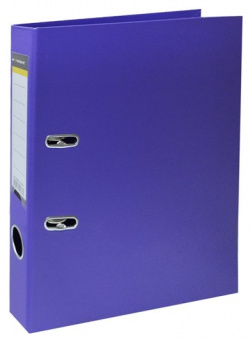 Папка архивная 55мм А4 фиолетовая PVC прозр карман металл уголки  inФОРМАТ