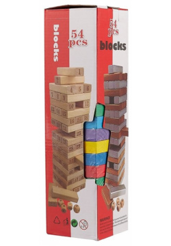 Головоломка цветные деревянные блоки 