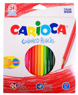Карандаши цветные 24цв "CARIOCA"  к/к подвес Universal