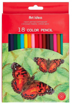 Карандаши цветные 18цв к/к  подвес Art idea