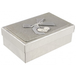 Подарочная коробка «Металлик серебро»  средняя