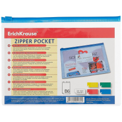 Пакет (B6) (128х182см) на гибкой молнии PVC Zip Pocket (Прозрачный) 