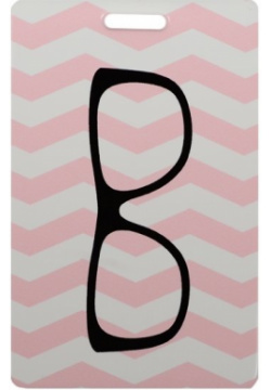 Чехол для карточек "Зигзаг розовый с очками" 