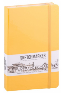 Скетчбук 13*21 80л "Sketchmarker" оранжевый  нелинованн 140г/м2 слоновая кость тв обл
