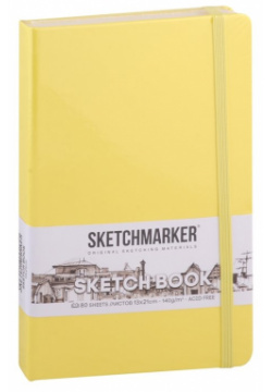 Скетчбук 13*21 80л "Sketchmarker" лимонный  нелинованн 140г/м2 слоновая кость тв обл