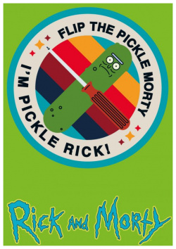 Обложка для паспорта «Рик и Морти  Огурчик Рик»