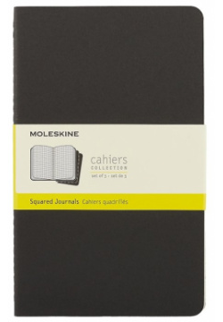 Набор книг для записей Moleskin Cahier Journal Large  3 штуки чёрные 40 листов А5