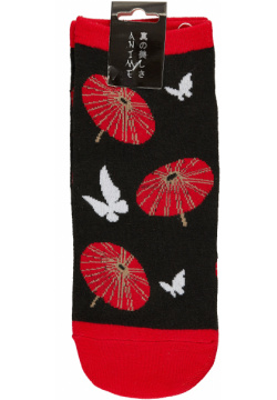 Носки Аниме Японский зонтик и бабочки (36 39) (текстиль) 