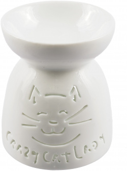 Аромалампа Crazy Cat (белая) (керамика) (9х8) (12 07836 C9) 