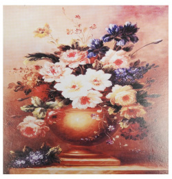 Картина Цветы в ассортименте (15х15) (дерево) Для украшения помещений