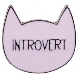 Значок "Pin Joy  Котик интроверт"