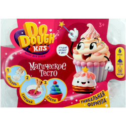 Игрушки для творчества детей старше трех лет: сухое тесто лепки  с маркировкой «DO DOUGH kits» набор "Пирожное"