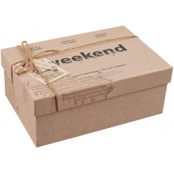 Коробка подарочная "Weekend" 21*14*8 5см  картон