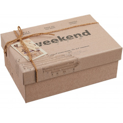 Коробка подарочная "Weekend" 18*14*7см  картон
