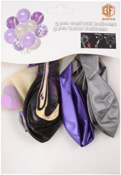 Набор воздушных шаров (композиция) (конфетти  пастель) (10шт)