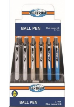 Ручка шариковая Centrum MOMENT чернила на масляной основе  0 7мм синяя 88049