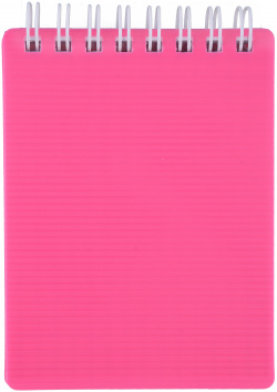 Блокнот А7 80л кл  "LINE NEON" розовый пласт обл спираль