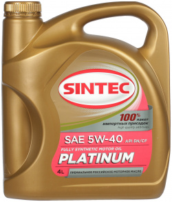 Моторное масло Sintec Platinum 5W 40  4 л