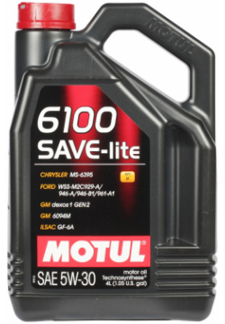Моторное масло Motul 6100 Save lite 5W 30  4 л