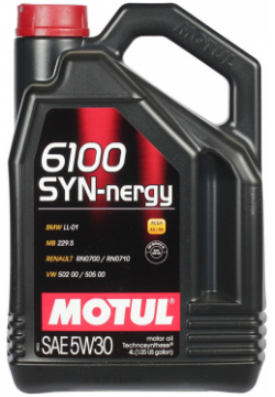 Моторное масло Motul 6100 SYN NERGY 5W 30  4 л