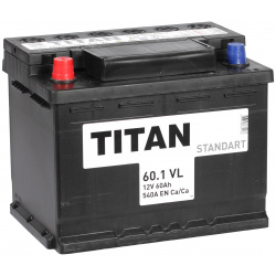 Автомобильный аккумулятор Titan Standart 60 Ач прямая полярность L2 6СТ 1 VL