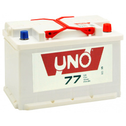 Автомобильный аккумулятор Uno 77 Ач обратная полярность L3 6СТ 0