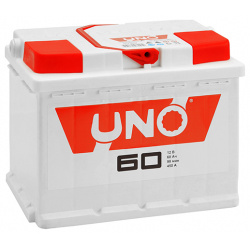 Автомобильный аккумулятор Uno 60 Ач обратная полярность L2 6СТ 0